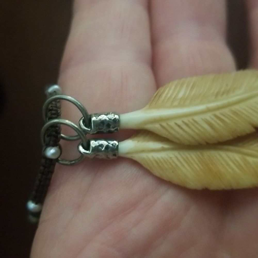 Two feathers necklace - Picture 13 of 13
